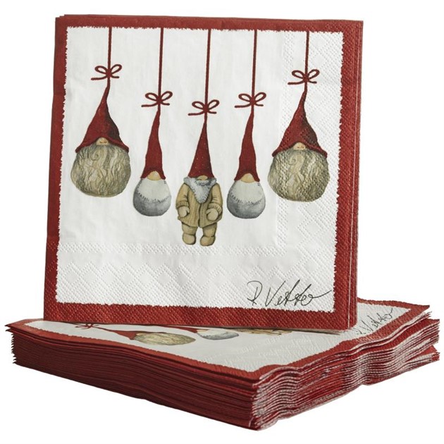 Lunchservett Tomtar 33x33cm